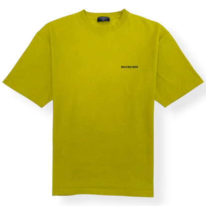 BALENCIAGA LOGO T-SHIRT YELLOW L | Large, Yellow