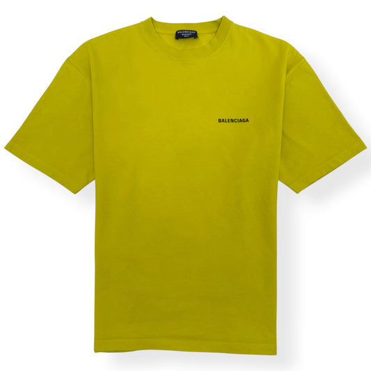BALENCIAGA LOGO T-SHIRT YELLOW L | Large, Yellow