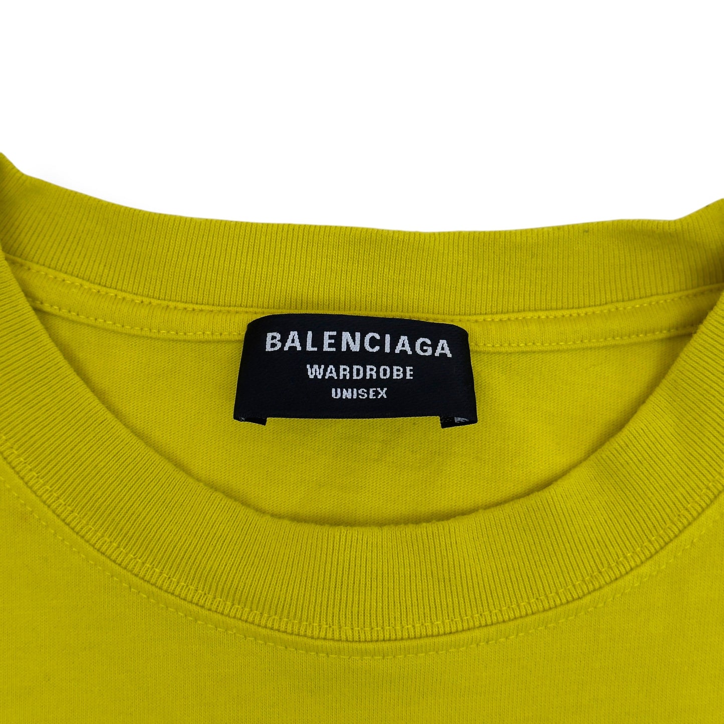 BALENCIAGA LOGO T-SHIRT YELLOW L | Large, Yellow