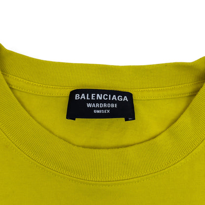 BALENCIAGA LOGO T-SHIRT YELLOW L | Large, Yellow