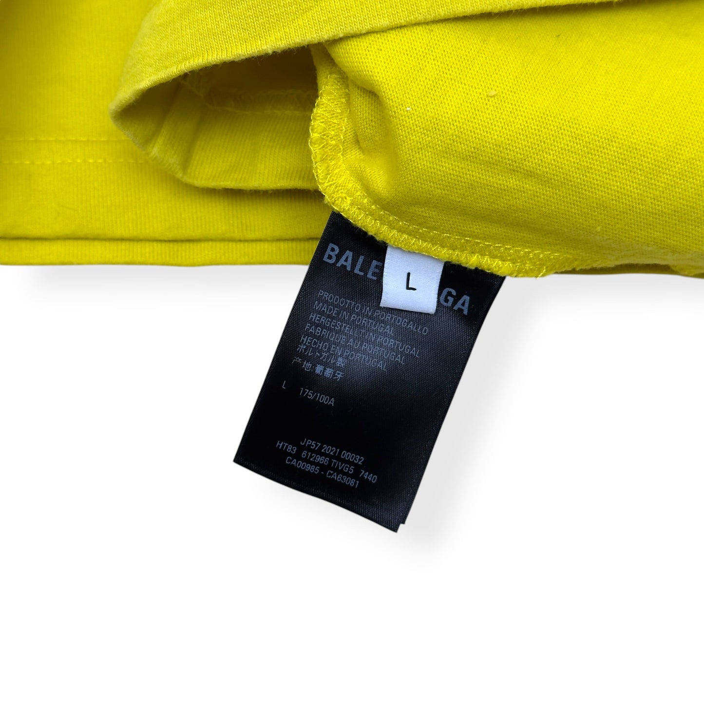 BALENCIAGA LOGO T-SHIRT YELLOW L | Large, Yellow
