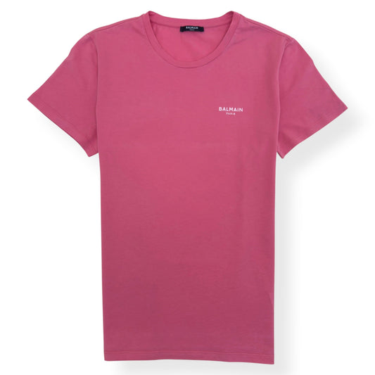 BALMAIN SMALL LOGO T-SHIRT PINK L | Large, Pink