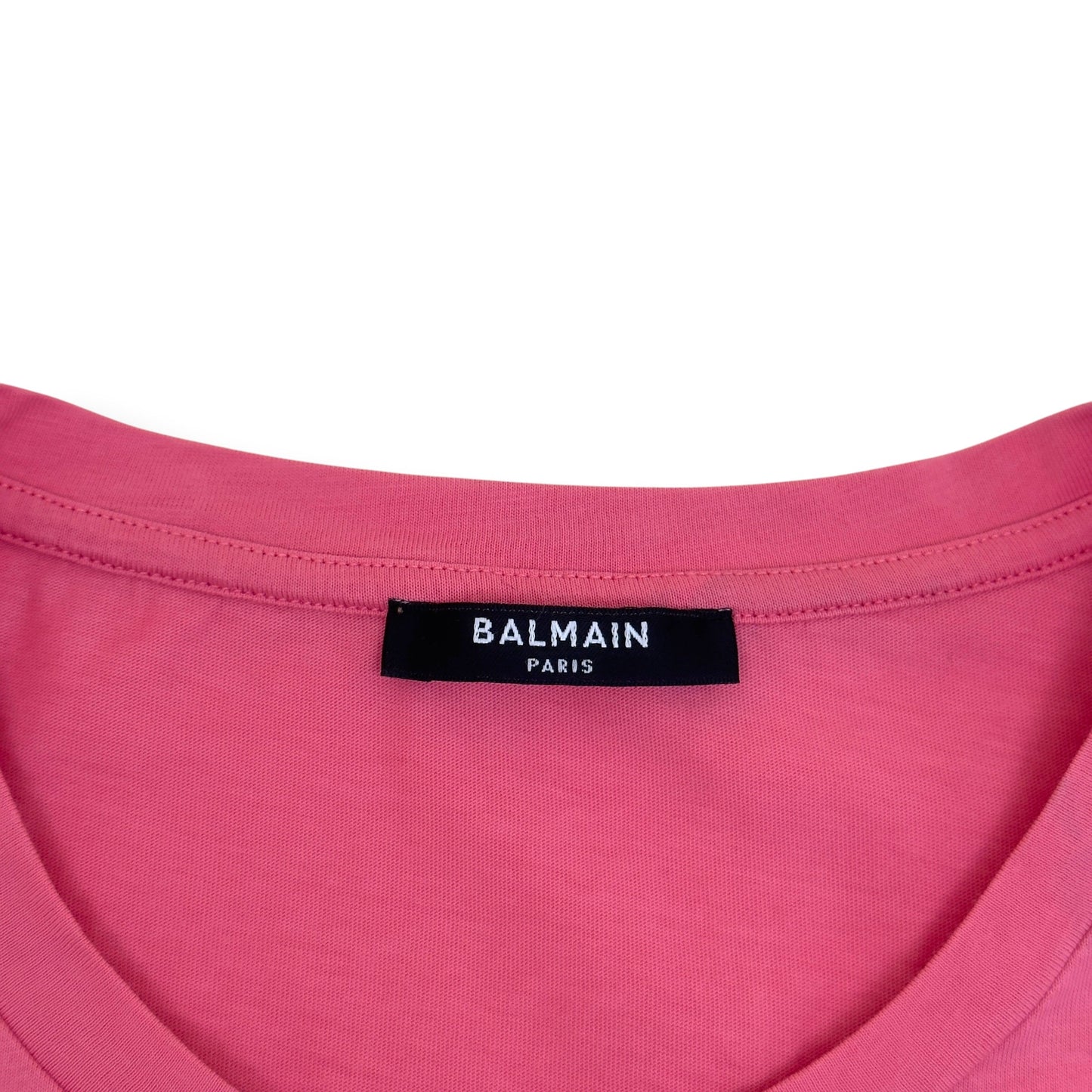 BALMAIN SMALL LOGO T-SHIRT PINK L | Large, Pink