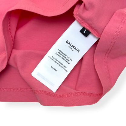 BALMAIN SMALL LOGO T-SHIRT PINK L | Large, Pink