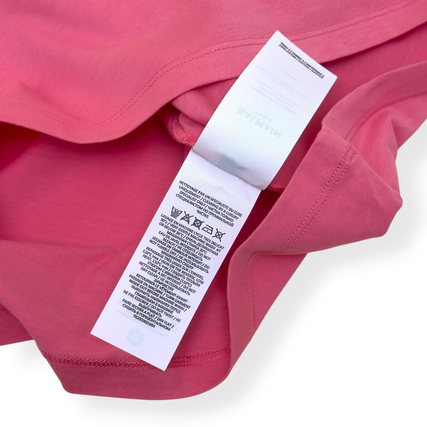 BALMAIN SMALL LOGO T-SHIRT PINK L | Large, Pink
