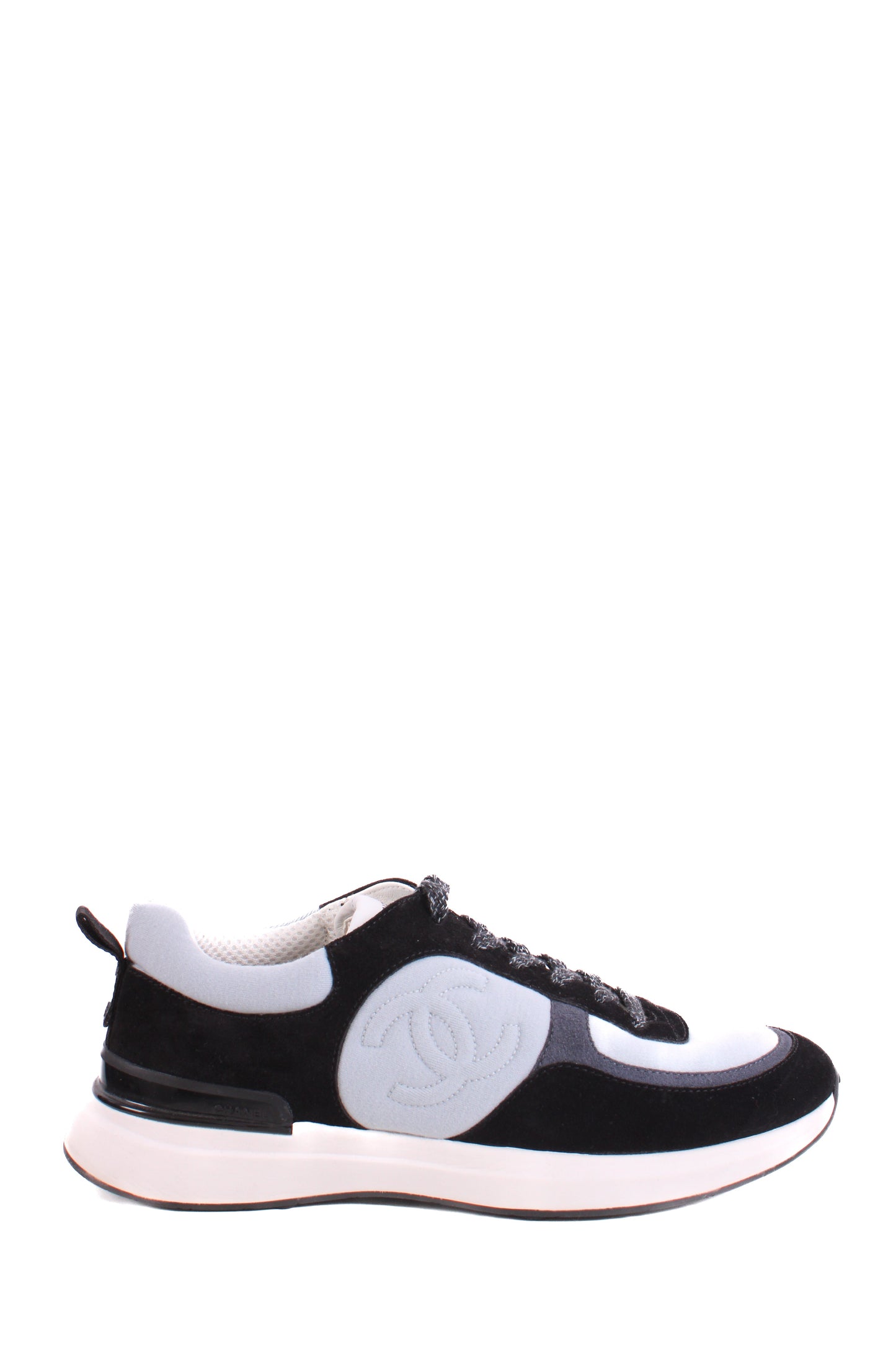 Chanel Suede Calf Fabric Trainers Black | O/S, Black
