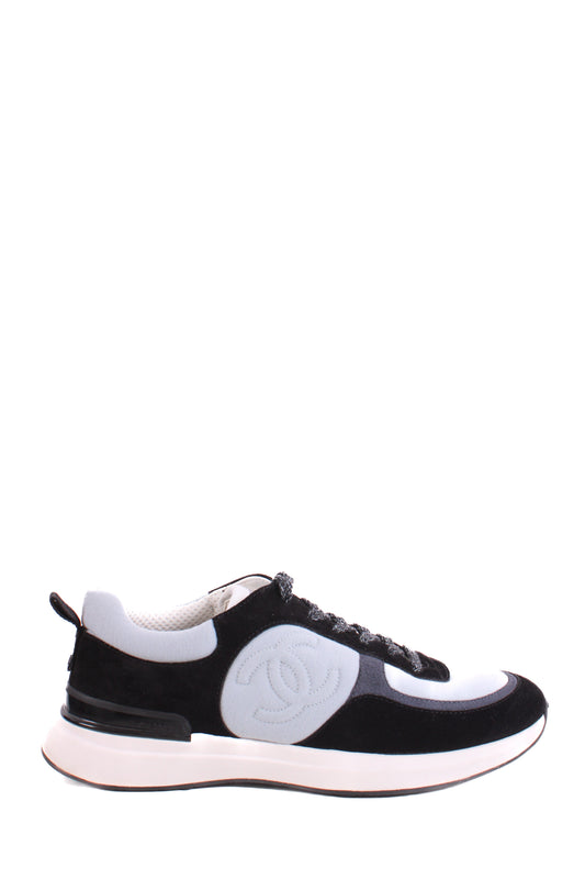 Chanel Suede Calf Fabric Trainers Black | O/S, Black