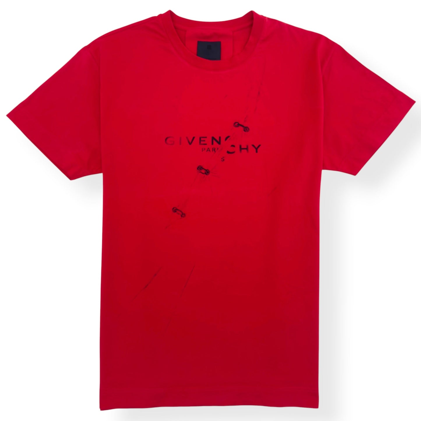 GIVENCHY CHAIN PRINT T-SHIRT RED L | Large, Red