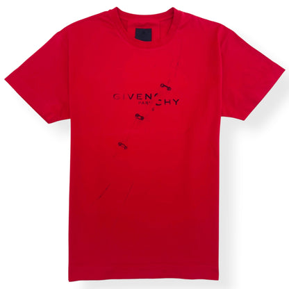 GIVENCHY CHAIN PRINT T-SHIRT RED L | Large, Red