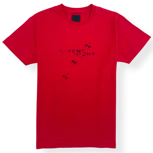GIVENCHY CHAIN PRINT T-SHIRT RED L | Large, Red