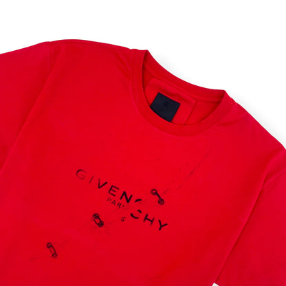 GIVENCHY CHAIN PRINT T-SHIRT RED L | Large, Red