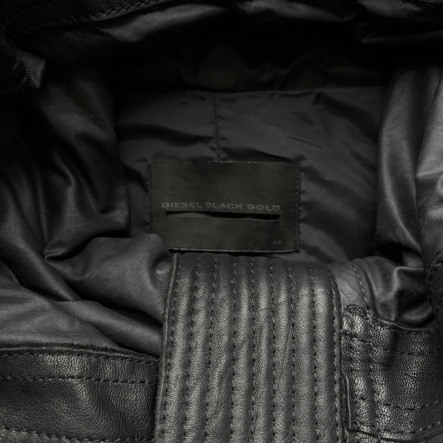 DIESEL BLACK GOLD LEATHER COAT | O/S, Black