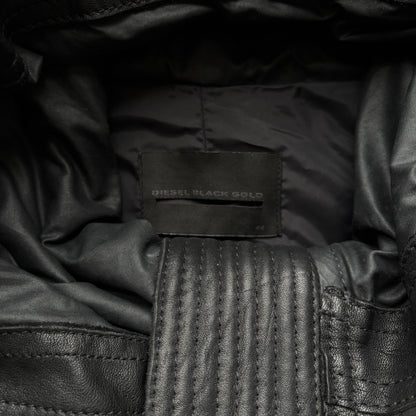 DIESEL BLACK GOLD LEATHER COAT | O/S, Black