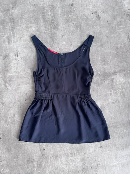 Prada Cinch Waist Peplum Top