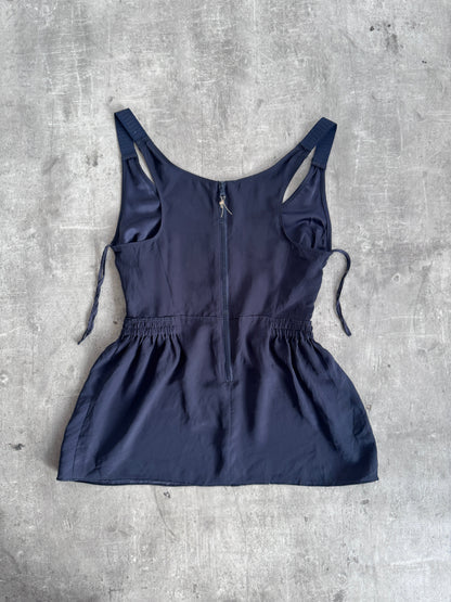 Prada Cinch Waist Peplum Top