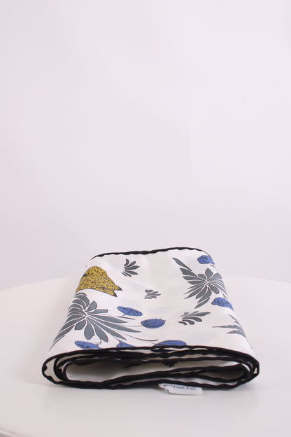 Hermes Les Leopards Maxi Twilly Scarf White/ Mustard | O/S, White