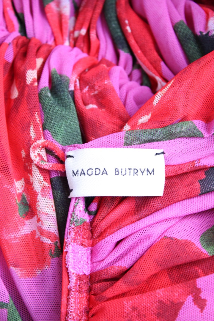 Magda Butrym Halter Neck Floral Dress Pink/ Red S | Default Title, Pink