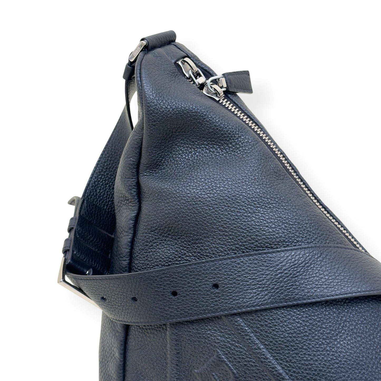 PRADA TRIANGLE LEATHER SHOULDER BAG BLACK | O/S, Black