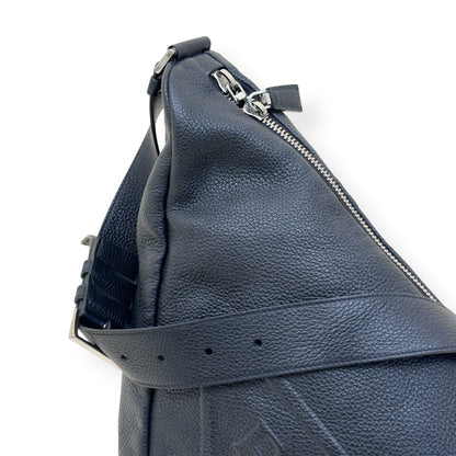 PRADA TRIANGLE LEATHER SHOULDER BAG BLACK | O/S, Black