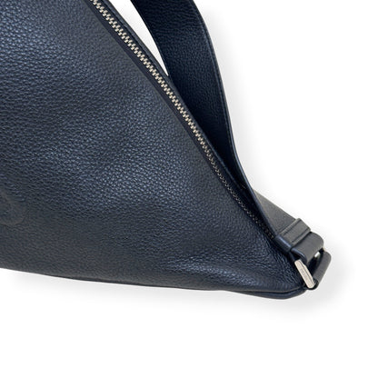 PRADA TRIANGLE LEATHER SHOULDER BAG BLACK | O/S, Black