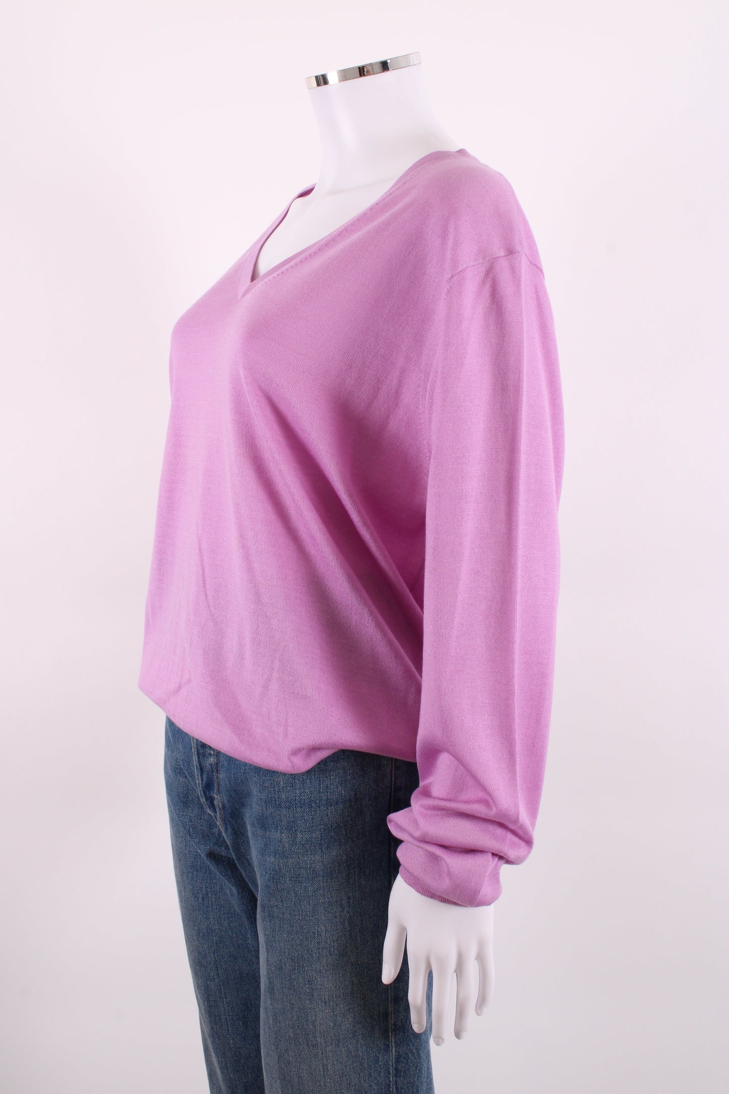 Dries Van Noten L/S V Neck Jumper Lilac L | Large, Lilac