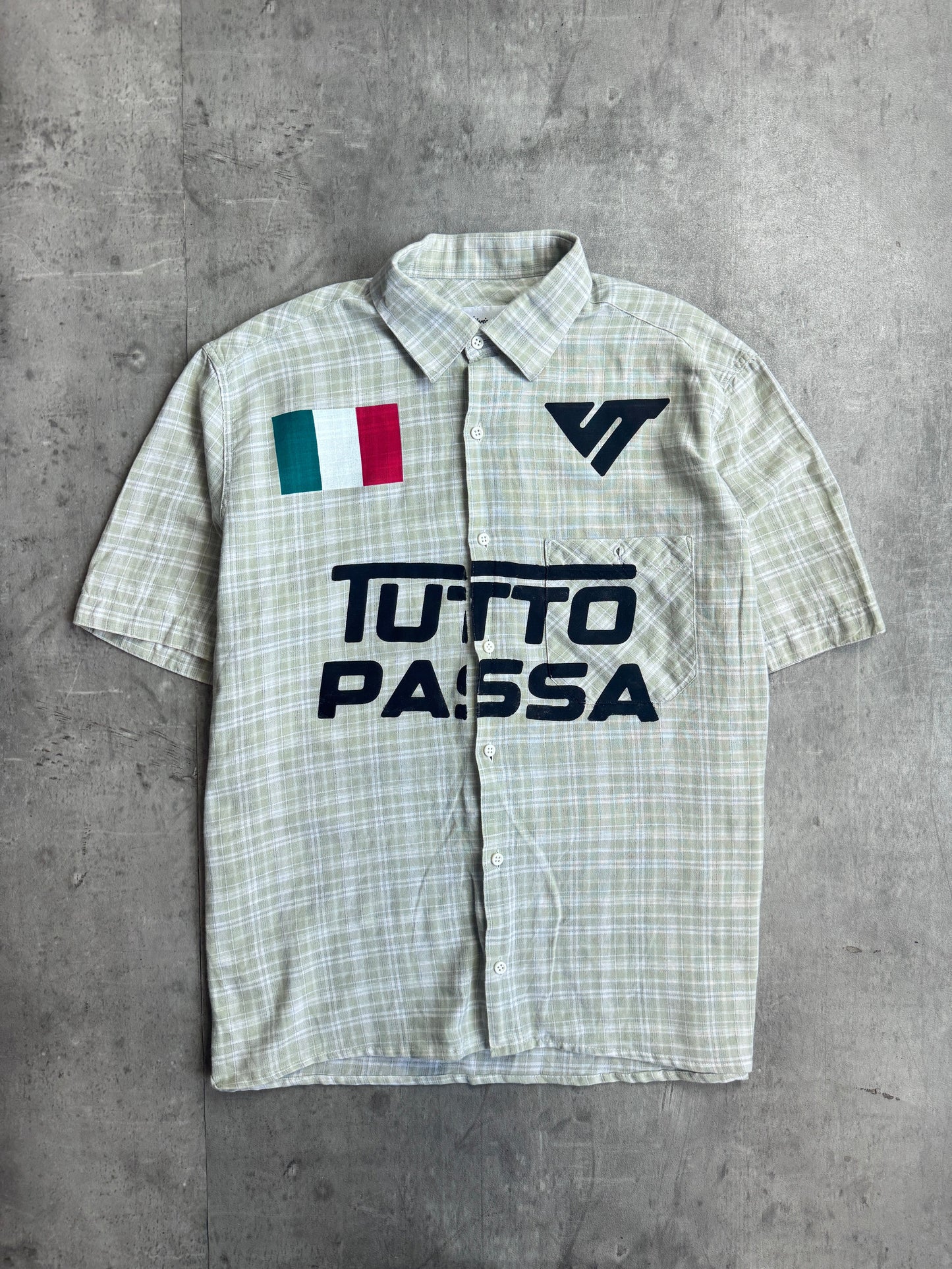 VT Rework : Tutto Passa Pistachio Check Reworked Shirt
