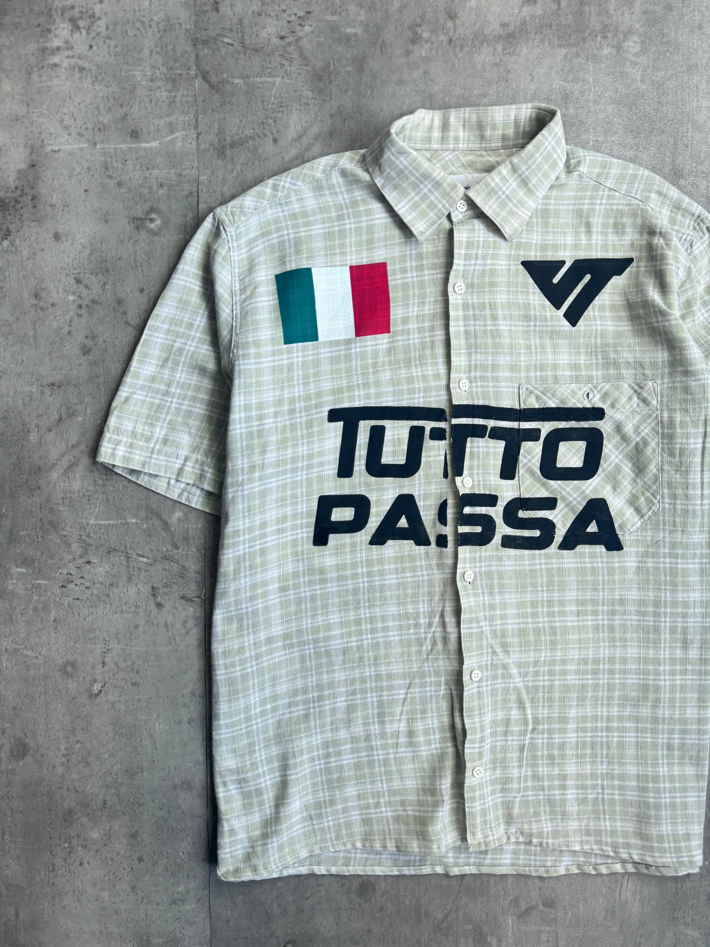 VT Rework : Tutto Passa Pistachio Check Reworked Shirt
