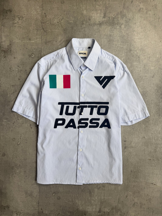 VT Rework : Tutto Passa Pinstripe Reworked Shirt