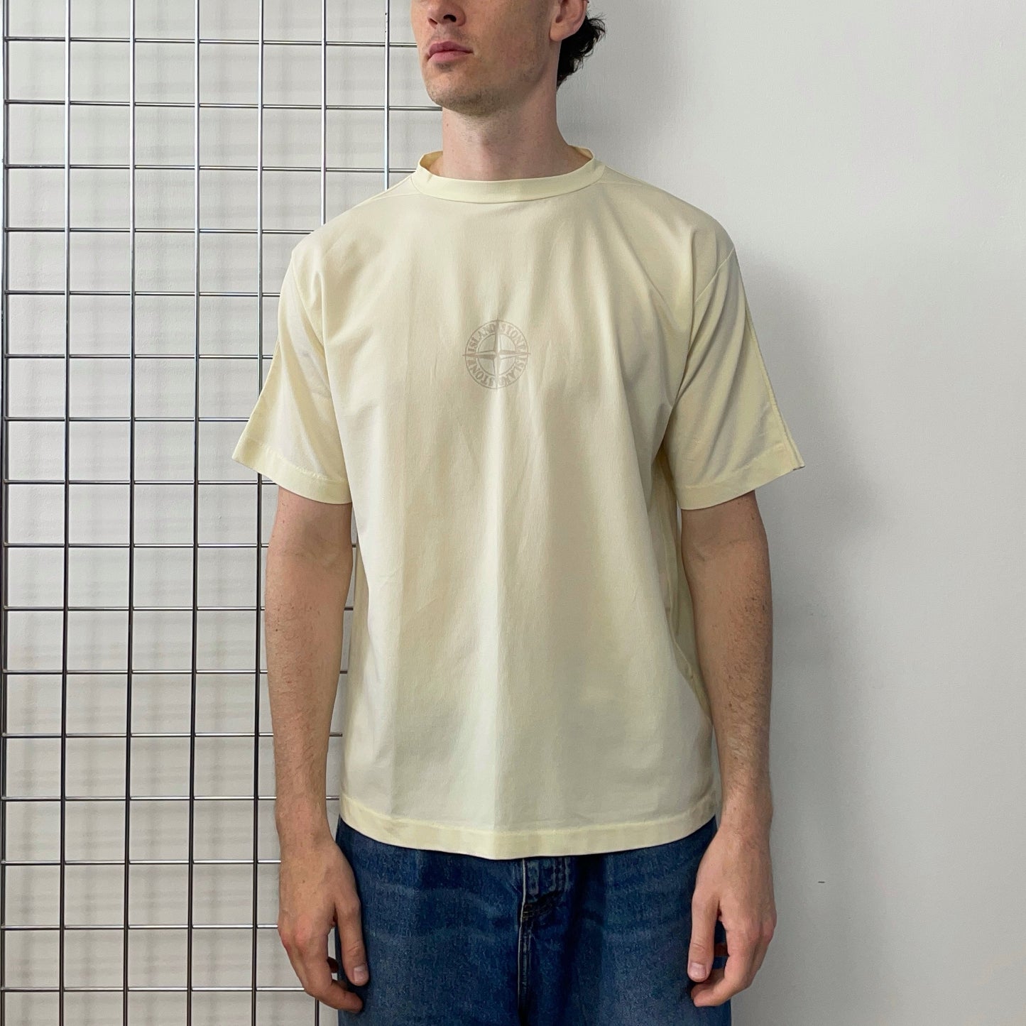 Stone Island Yellow SS98 Technical Emblem T-Shirt | Large, Yellow