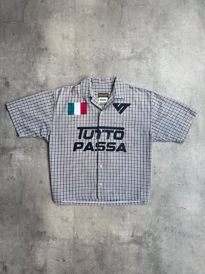 VT Rework : Tutto Passa Navy Check Reworked Shirt