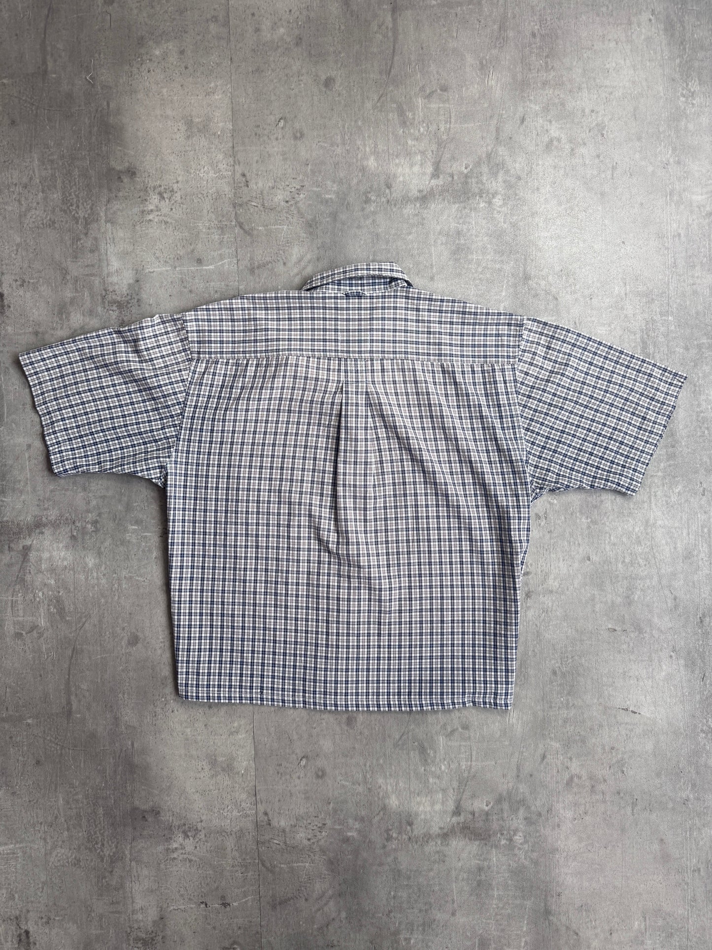 VT Rework : Tutto Passa Navy Check Reworked Shirt