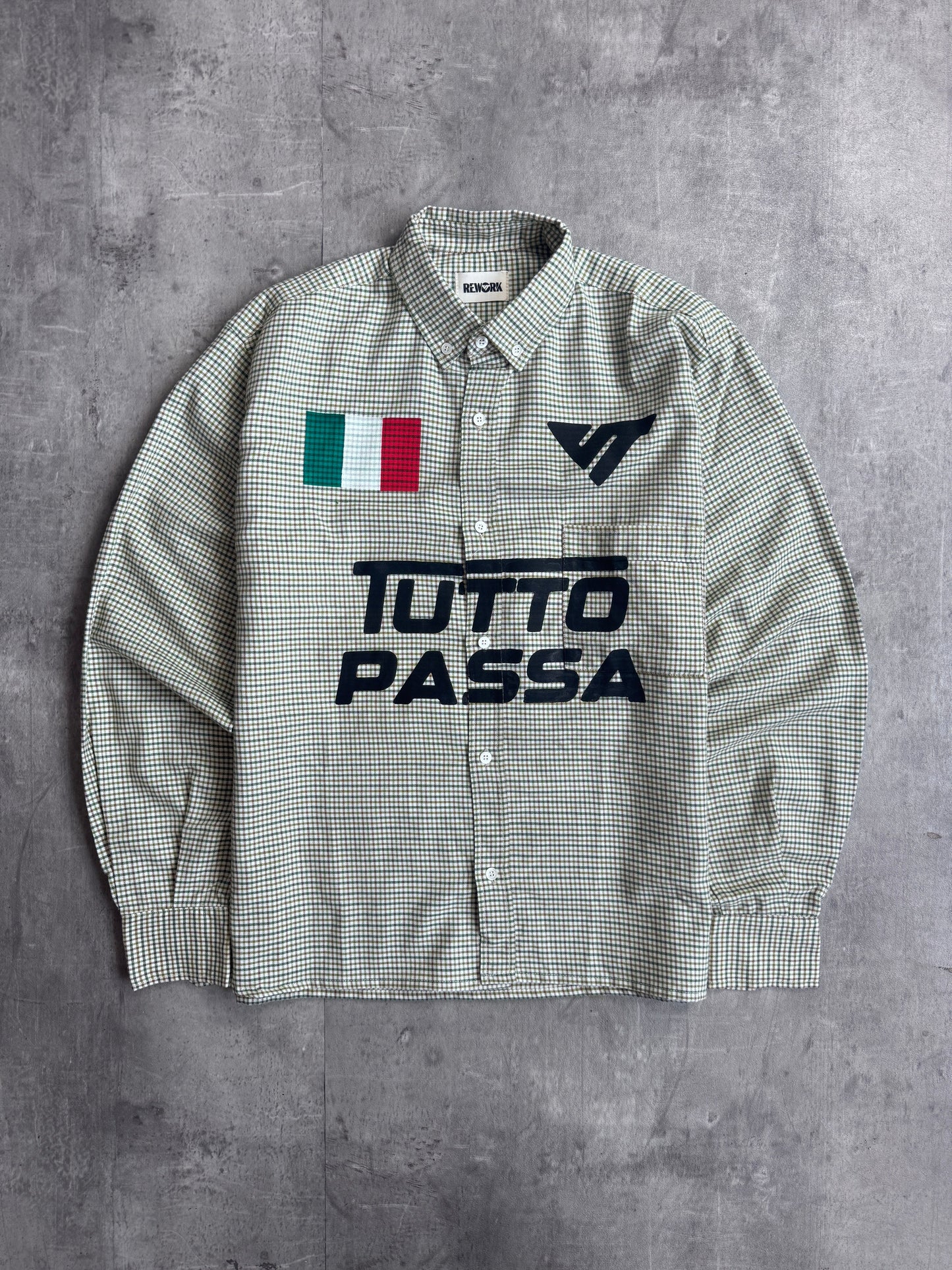 VT Rework : Tutto Passa Green Check L/S Shirt
