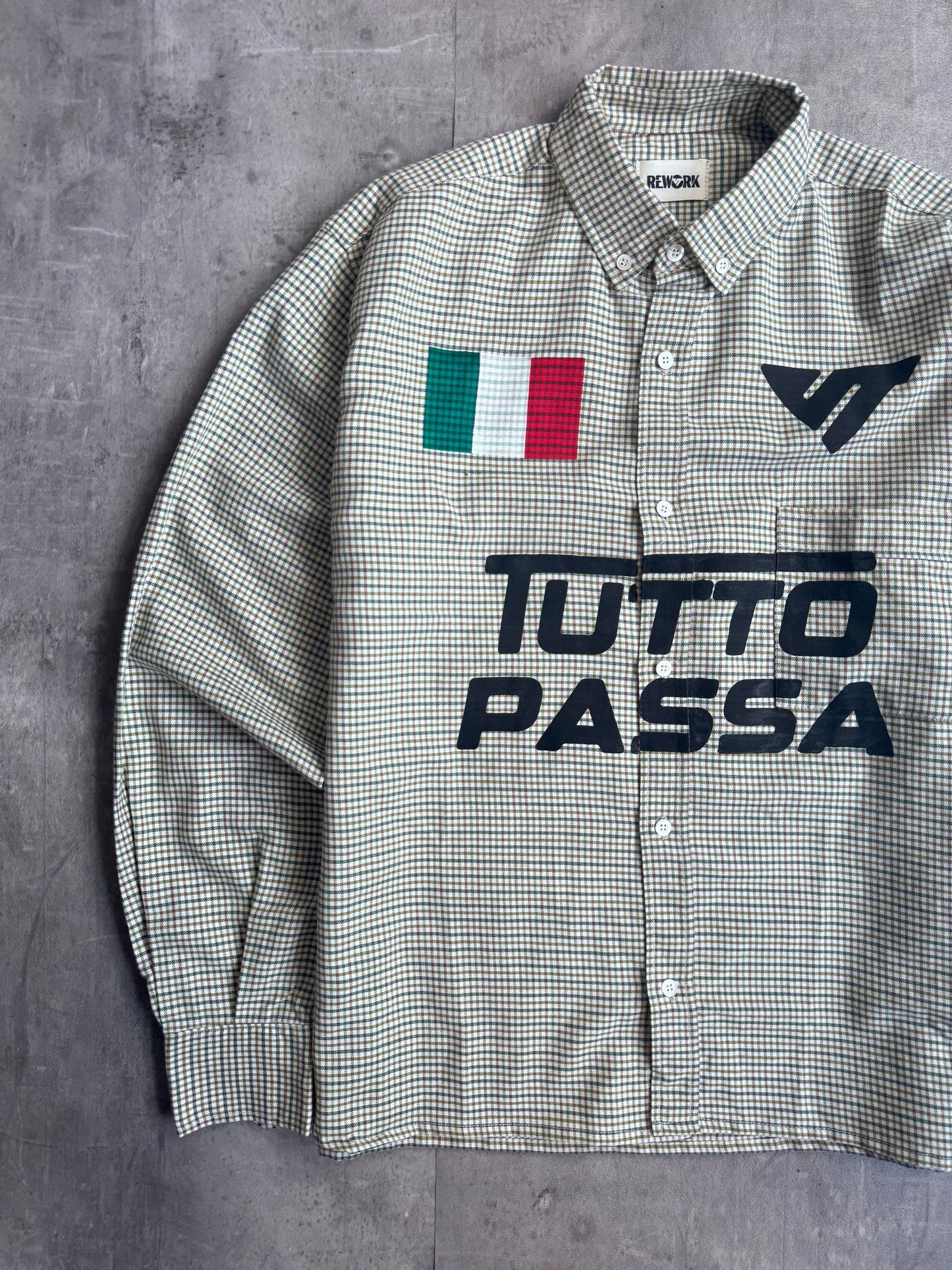 VT Rework : Tutto Passa Green Check L/S Shirt