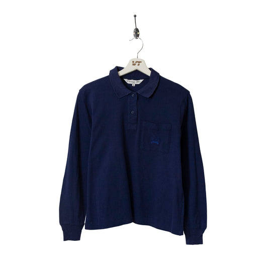 Christian Dior Washed Blue LS Polo Shirt