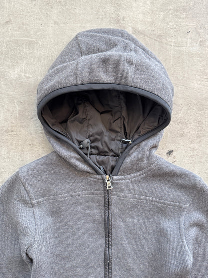 Prada Knitted Technical Hooded Zipper | Extra Small, Multicoloured