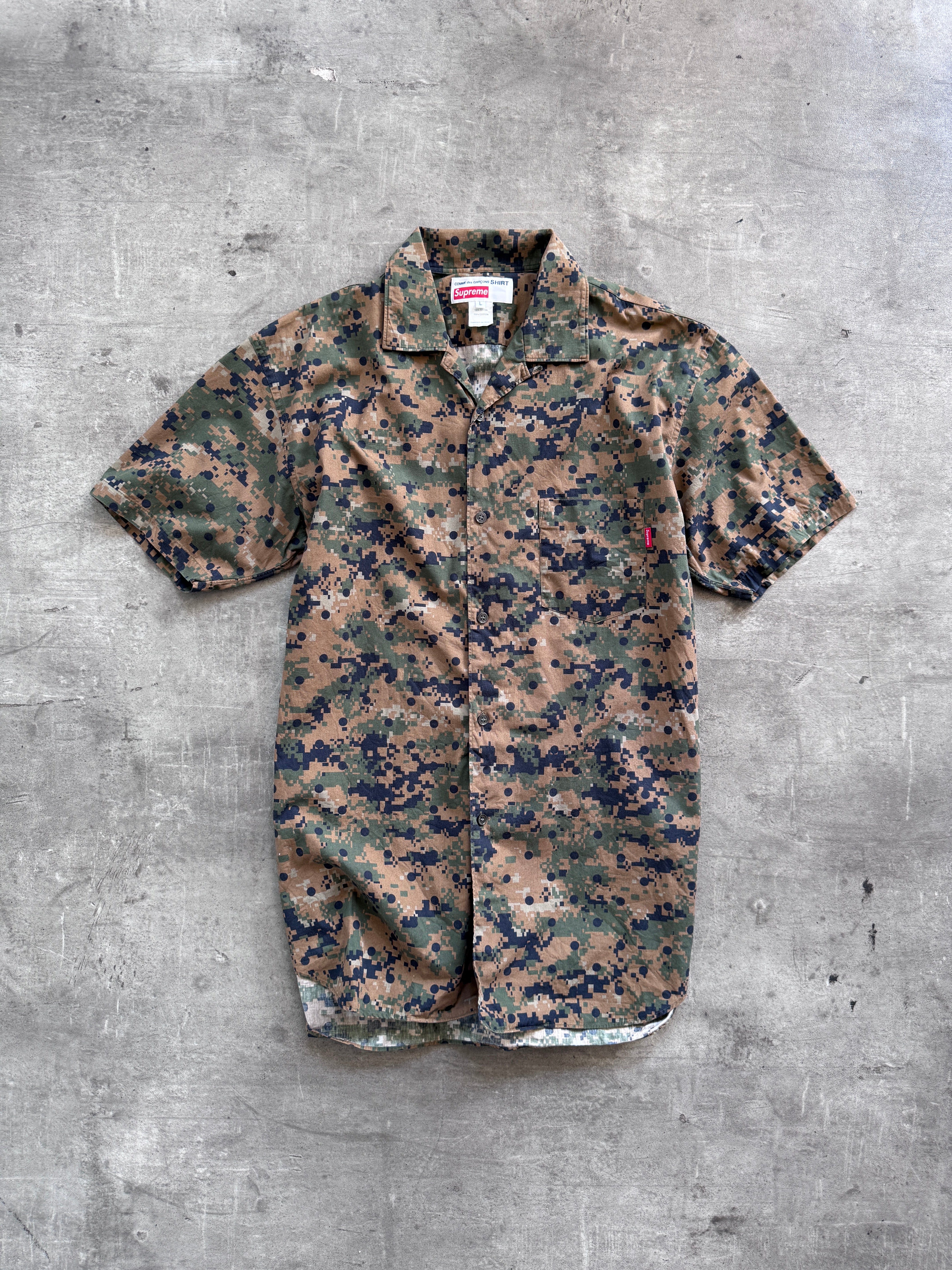 S/S 2013 Supreme x Comme Des Garçons Camo Shirt | Large