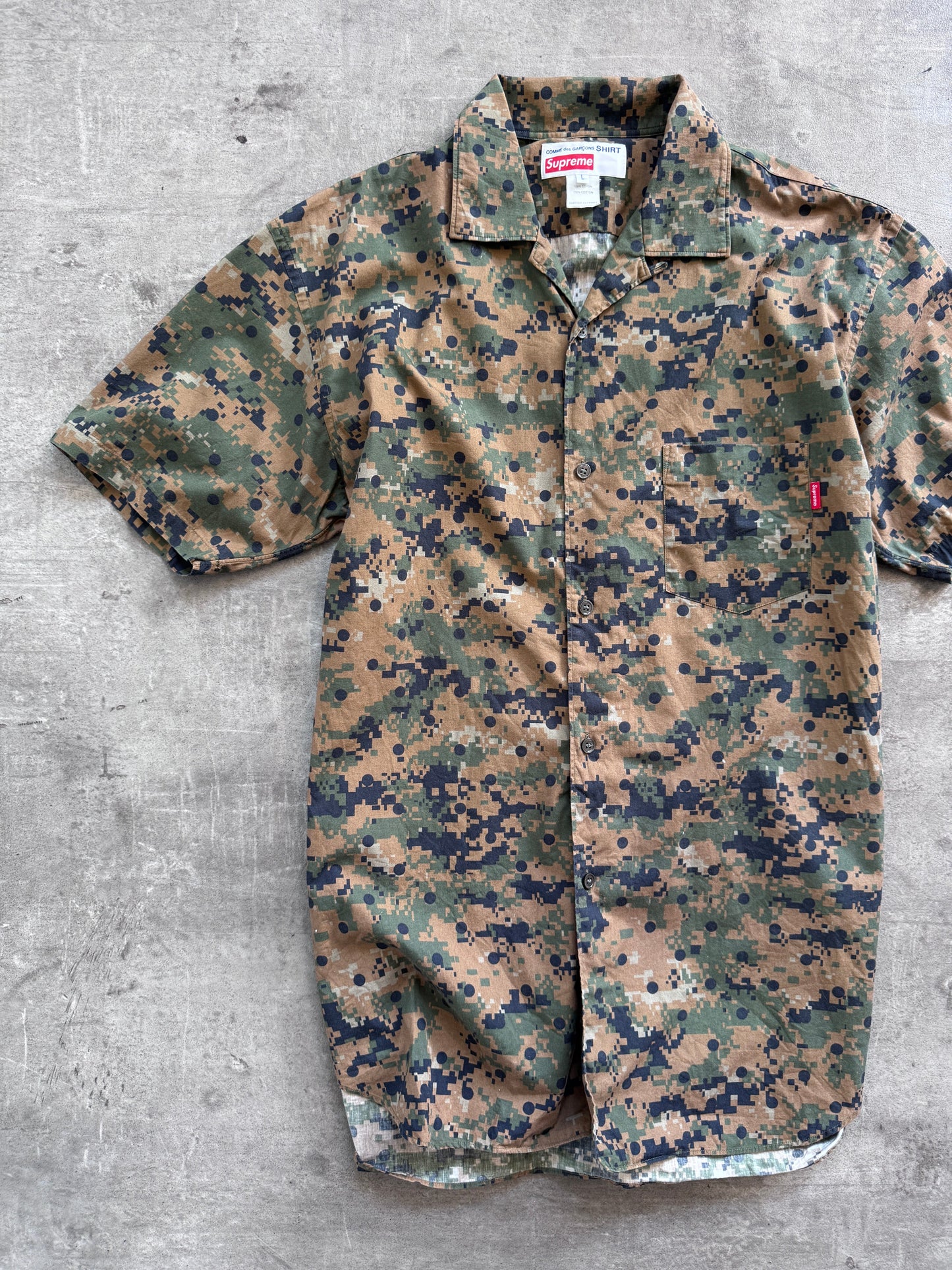 S/S 2013 Supreme x Comme Des Garçons Camo Shirt | Large, Multicoloured