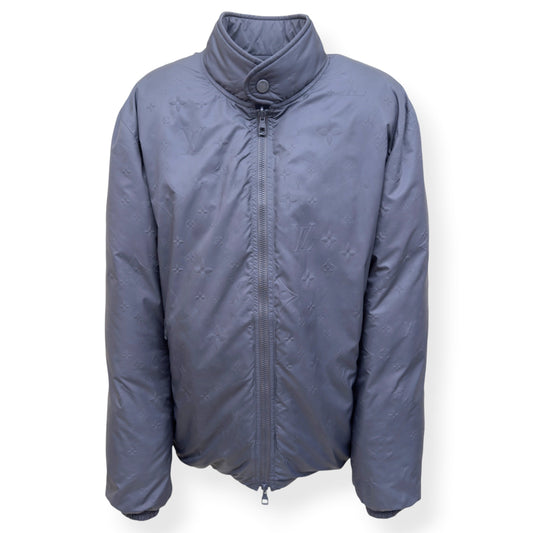 LOUIS VUITTON REVERSIBLE MONOGRAM DOWN BLOUSON LIGHT GREY SIZE 54 / XL | XL, Grey