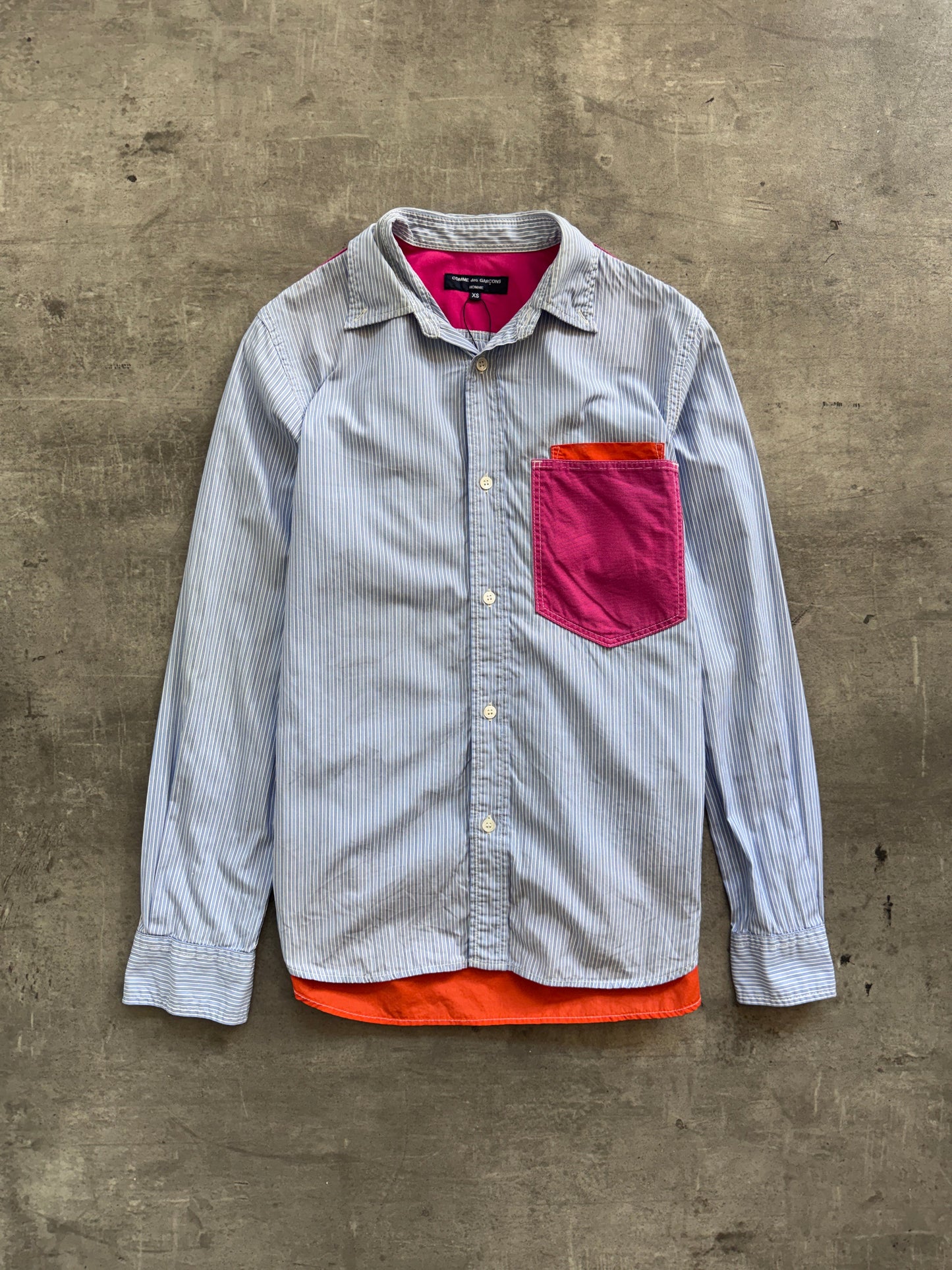 Comme Des Garçons Homme Pinstripe Shirt | Extra Small, Multicoloured