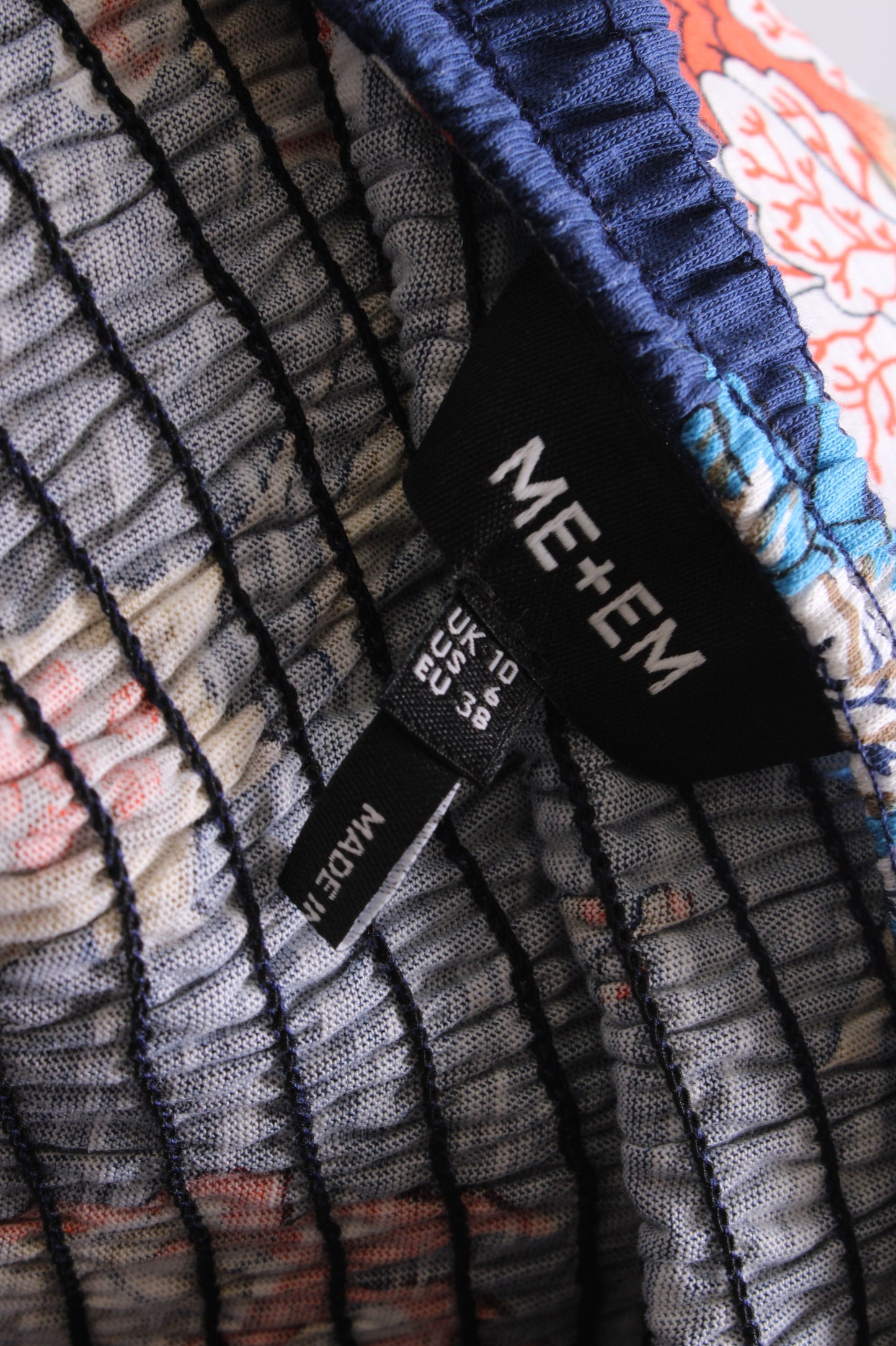 ME+EM S/S Floral Dress Navy/ Orange 10 | O/S, Multicoloured