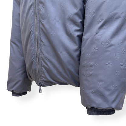 LOUIS VUITTON REVERSIBLE MONOGRAM DOWN BLOUSON LIGHT GREY SIZE 54 / XL | XL, Grey