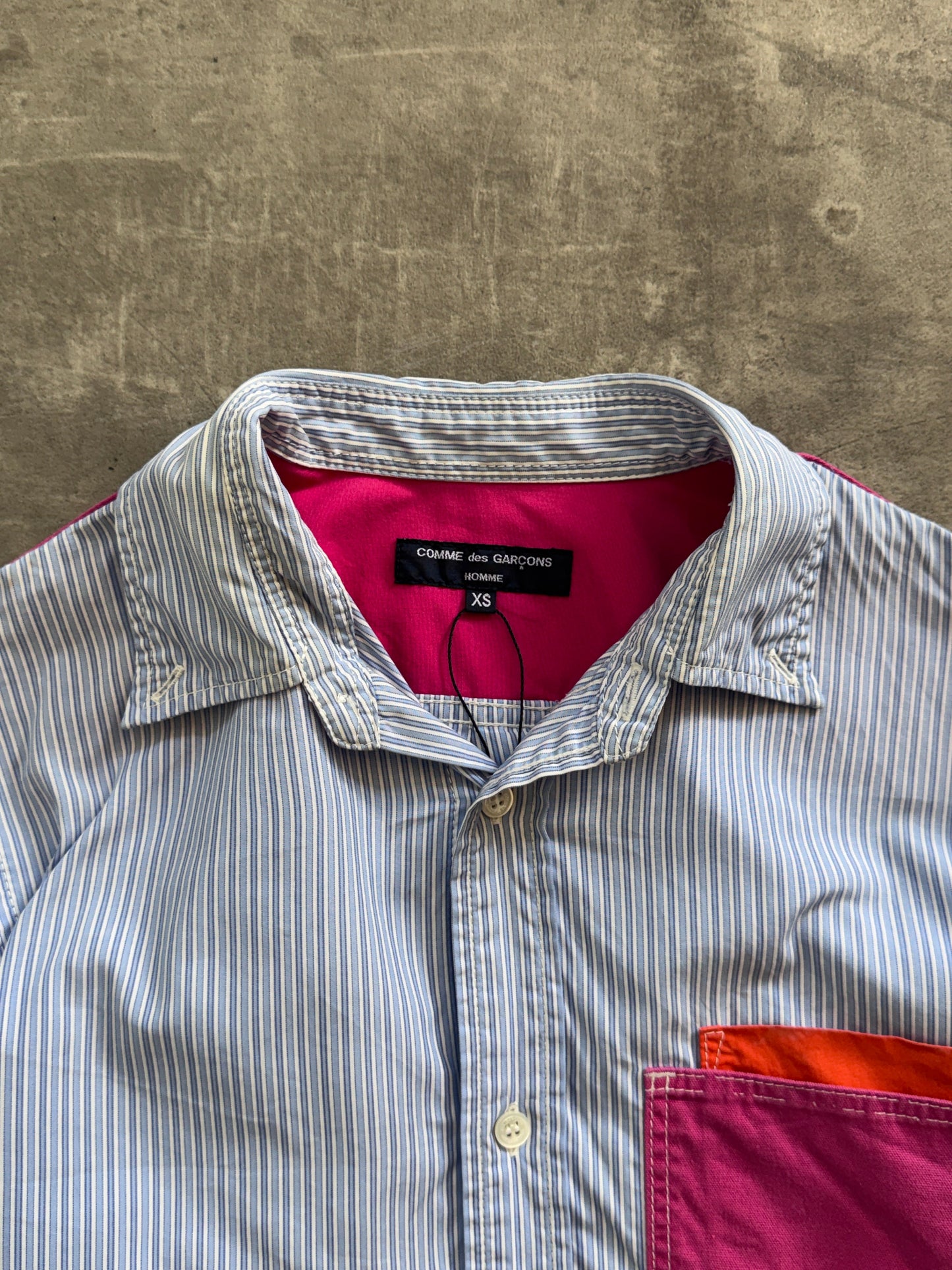 Comme Des Garçons Homme Pinstripe Shirt | Extra Small, Multicoloured