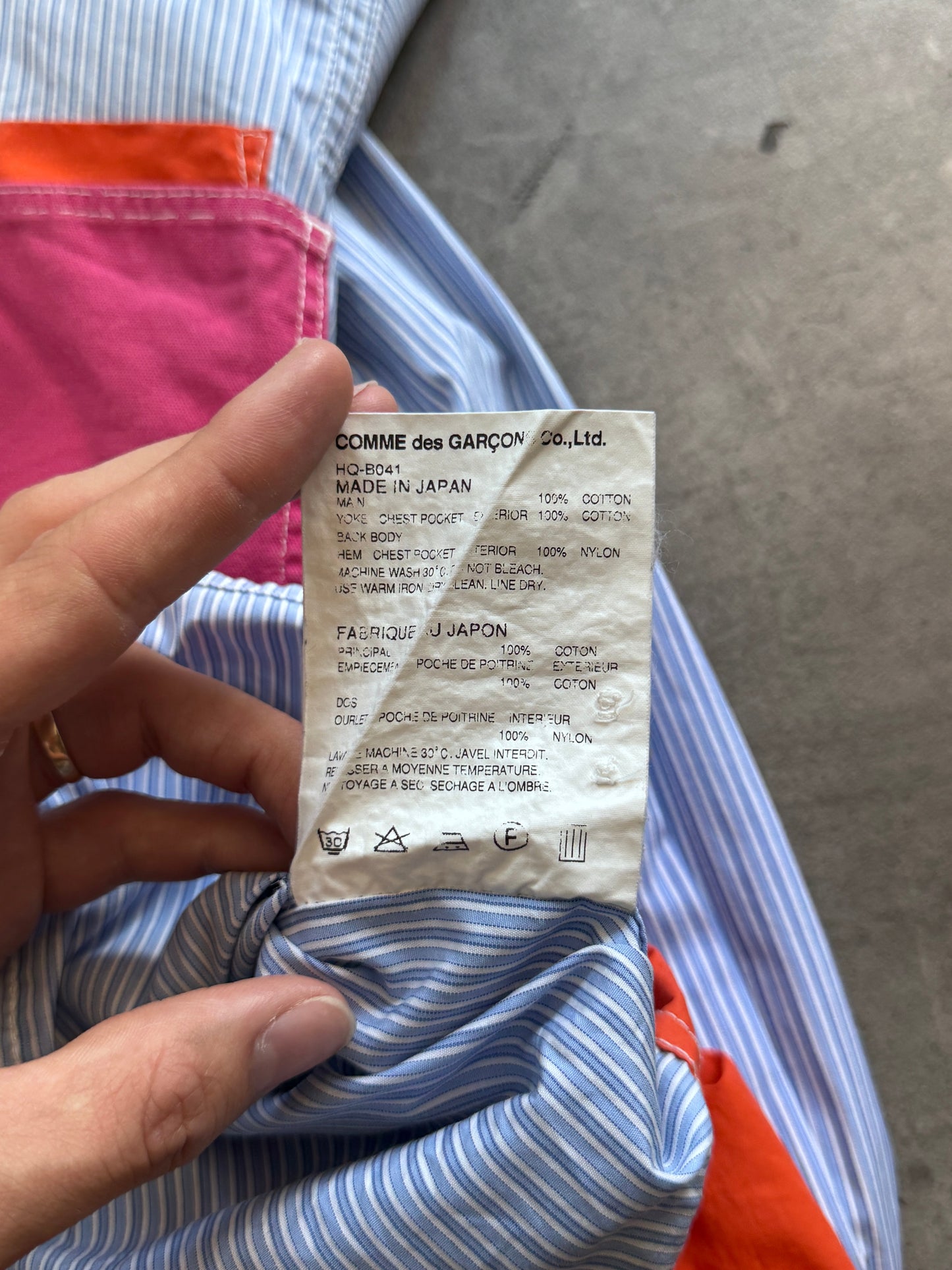 Comme Des Garçons Homme Pinstripe Shirt | Extra Small, Multicoloured
