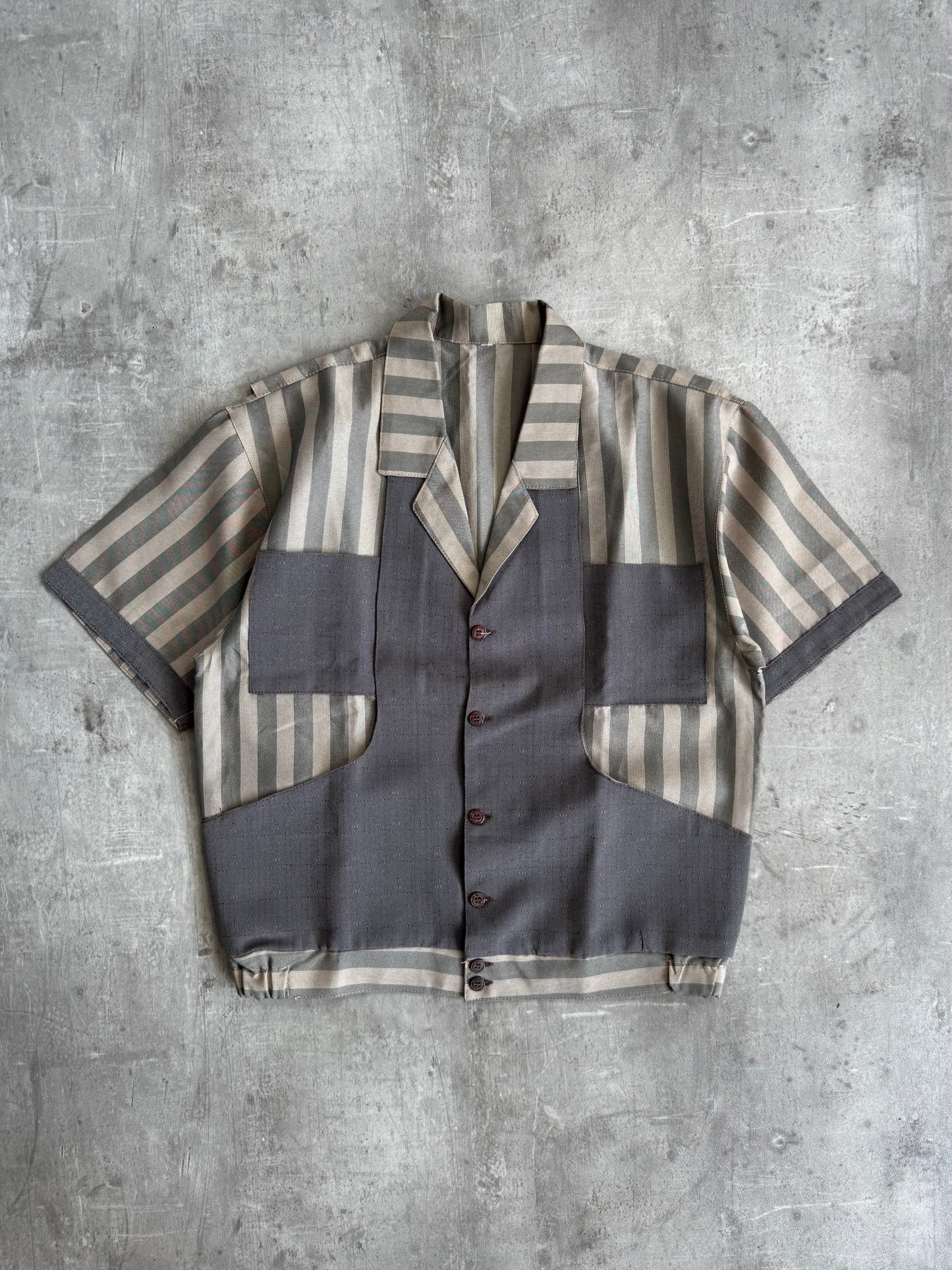 1980s Paco Rabanne Layered Stripe Shirt