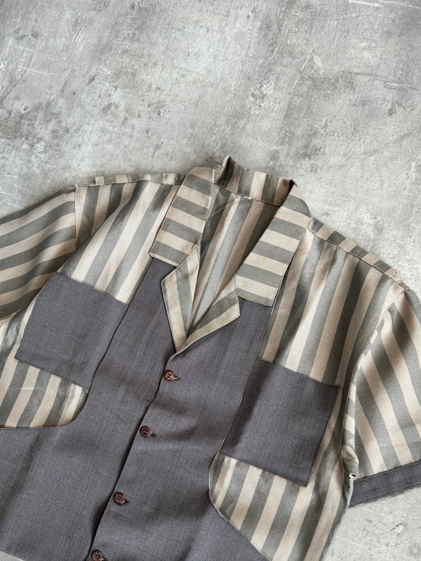 1980s Paco Rabanne Layered Stripe Shirt