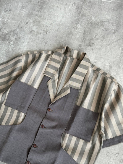 1980s Paco Rabanne Layered Stripe Shirt