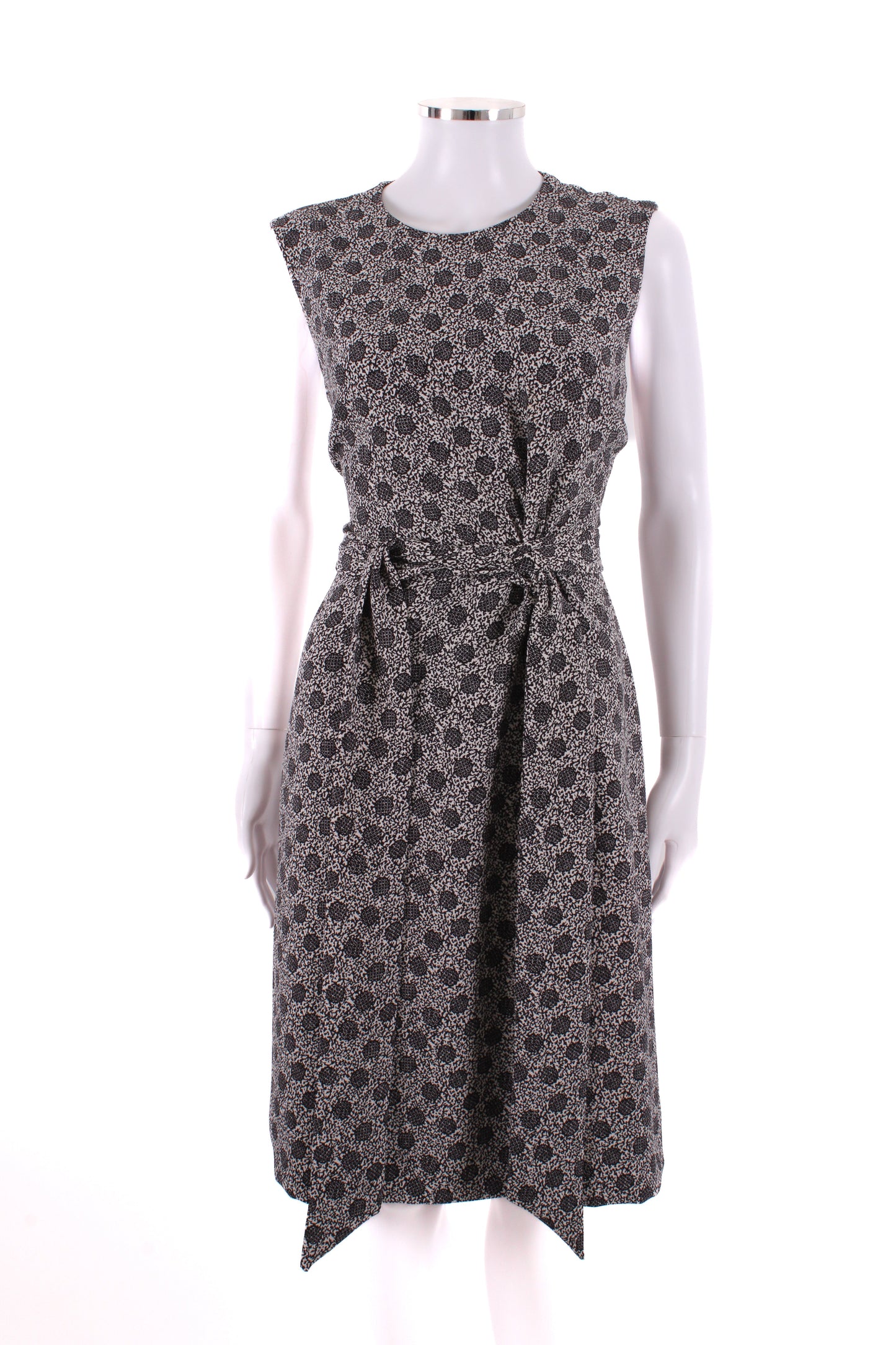 Bottega Veneta Print Midi Tie Dress White and Black M | Medium, Black
