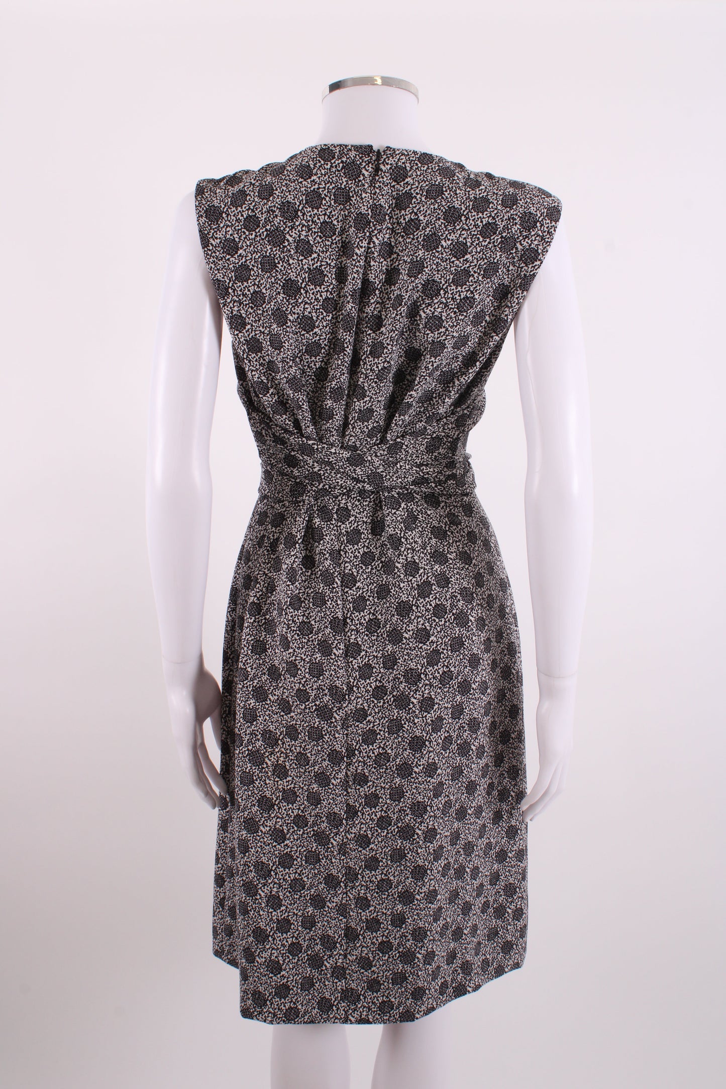 Bottega Veneta Print Midi Tie Dress White and Black M | Medium, Black