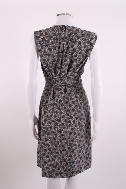 Bottega Veneta Print Midi Tie Dress White and Black M | Medium, Black