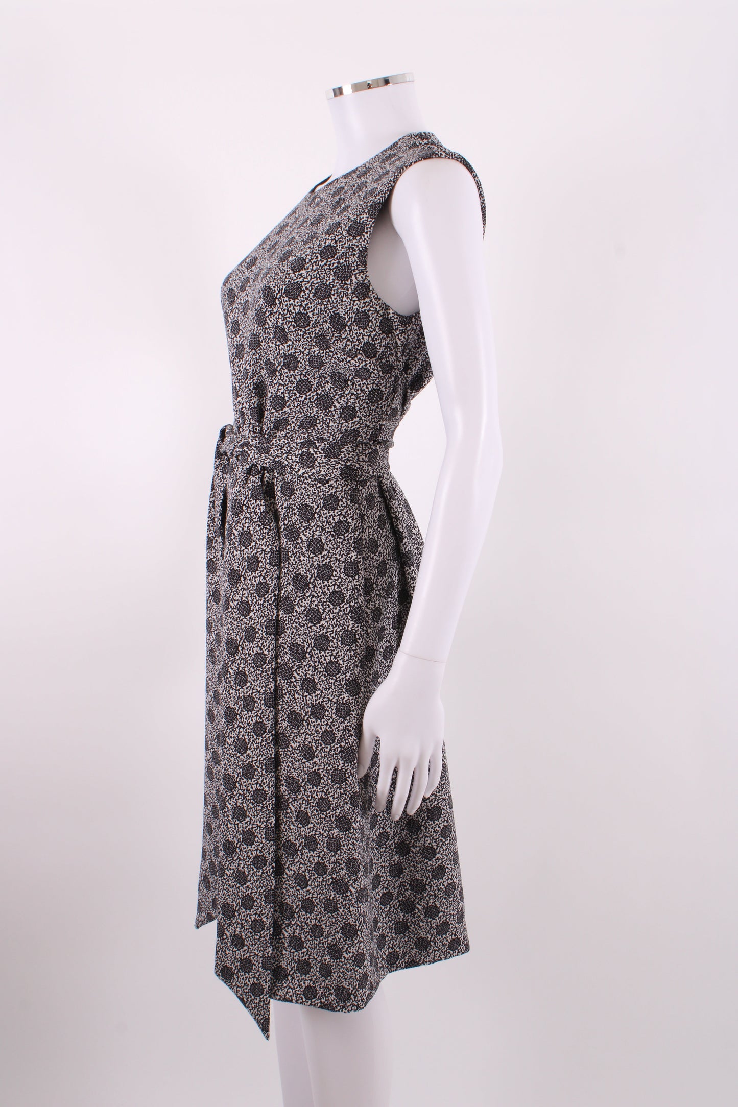 Bottega Veneta Print Midi Tie Dress White and Black M | Medium, Black